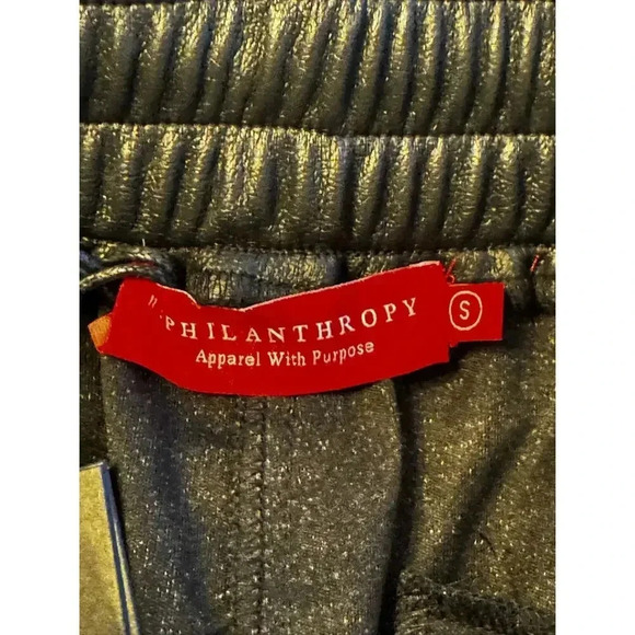 n:Philanthropy Revolve Faux Vegan Leather Joggers Women’s S NWT - Picture 8 of 14